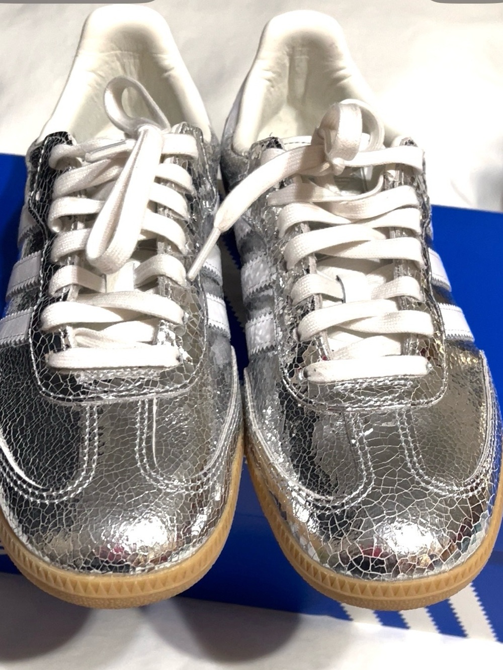 🦋ADIDAS SAMBA Silver Shoes🦋 - Picture 3 of 9